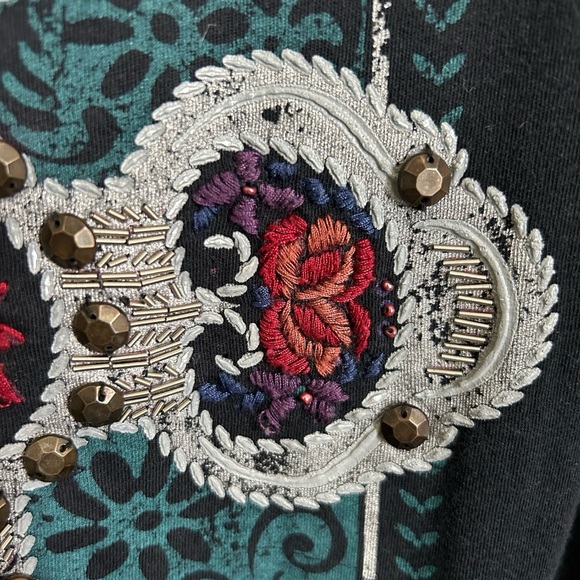 Double D Ranch Embroidered Long Sleeve Top Tee - Picture 11 of 13